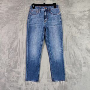 Madewell Jeans Women 26 Blue Perfect Vintage Straight High Rise Denim Stretch